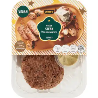 Jumbo Jumbo vegan steak met vegan kruidencrème 2 stuks aanbieding