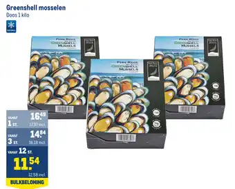 Makro Greenshell mosselen aanbieding