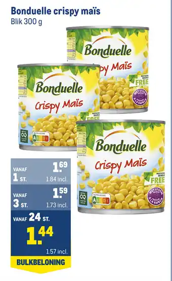 Makro Bonduelle crispy mais 300g aanbieding