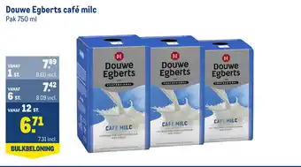 Makro Douwe egberts cafe milc 750ml aanbieding