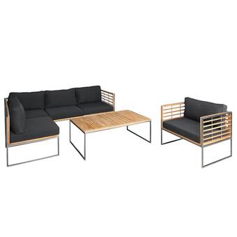 Home24 Loungeset teakline 6-delig aanbieding