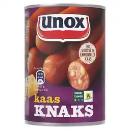 Jumbo Unox knaks kaas 400g aanbieding