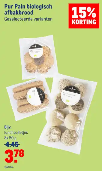 Makro Pur pain biologisch afbakbrood aanbieding