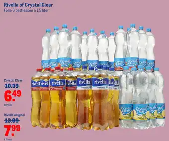 Makro Rivella of crystal clear 1,5 liter aanbieding