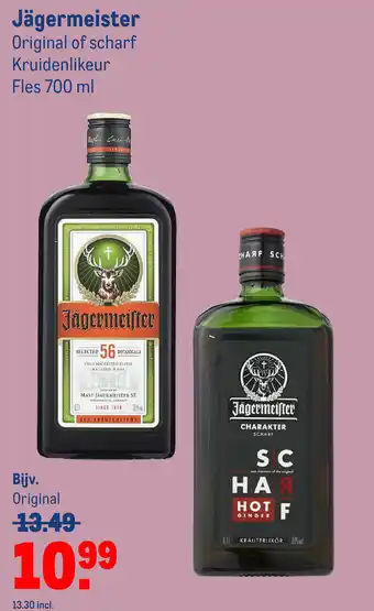 Makro Jagermeister 700ml aanbieding