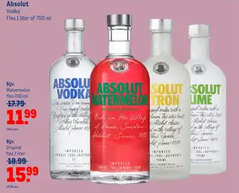 Makro Absolut 1 liter aanbieding