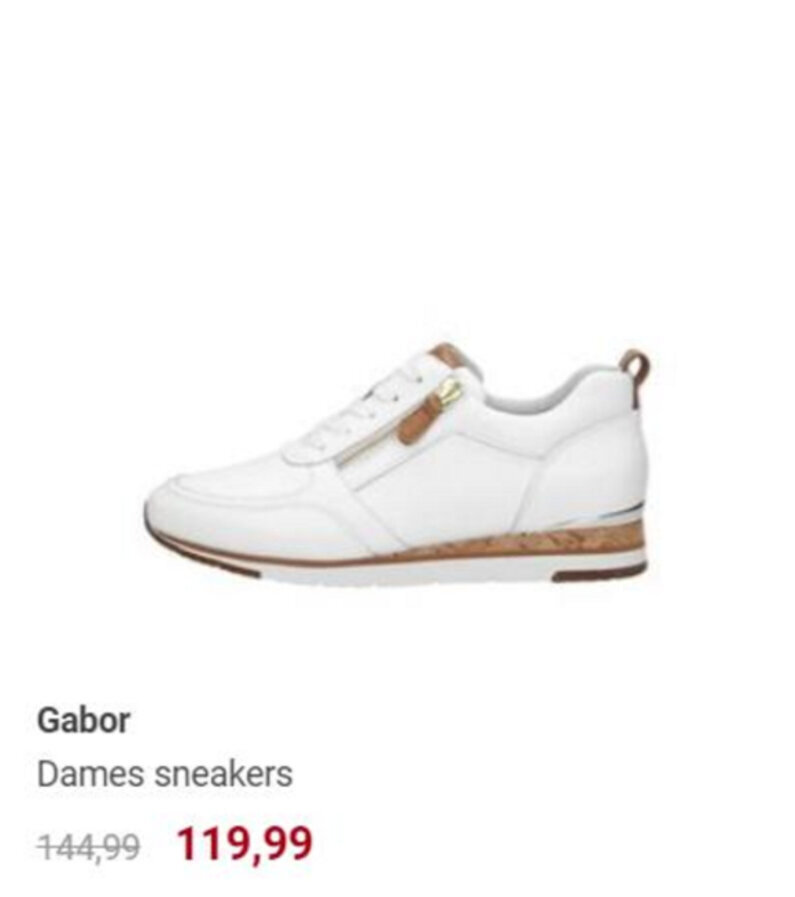 Gabor dames sneakers aanbieding bij Schuurman Schoenen