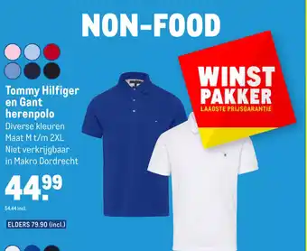 Makro Tommy Hilfiger en Gant herenpolo aanbieding