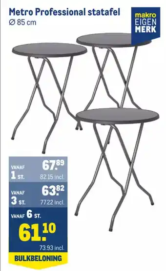 Makro Metro Professional statafel Ø 85 cm aanbieding