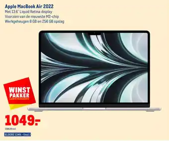 Makro Apple Macbook Air 2022 aanbieding