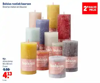 Makro Bolsius Rustiek Kaarsen aanbieding