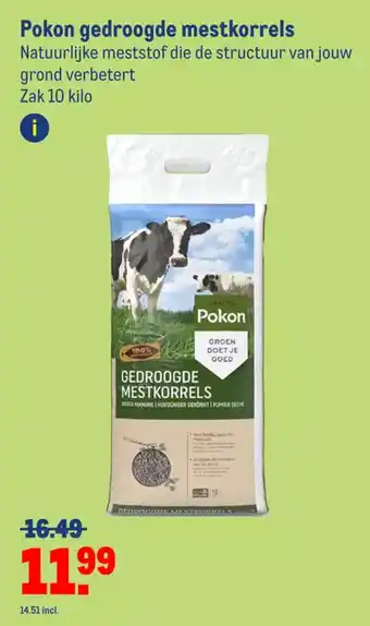 Makro Pokon Gedroogde Mestkorrels aanbieding