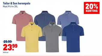 Makro Tailor & Son Herenpolo aanbieding