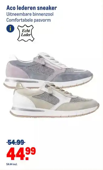 Makro Aco Lederen Sneaker aanbieding