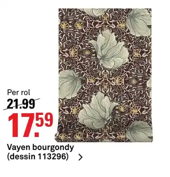 Karwei Vayen bourgondy dessin 113296 aanbieding