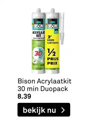 Karwei Bison acrylaatkit 30 min duopack aanbieding