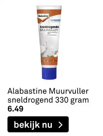 Karwei Alabastine muurvuller sneldrogend 330 gram aanbieding