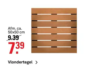 Karwei Vlondertegel 50x50 cm aanbieding