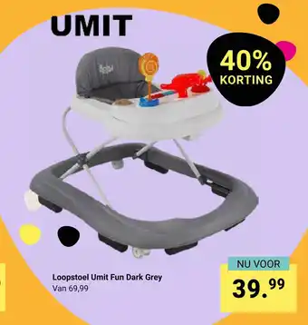 Van Asten BabySuperstore Loopstoel umit fun dark grey aanbieding