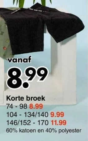 Wibra Korte broek aanbieding