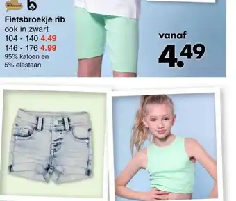 Wibra Fietsbroekje rib o aanbieding