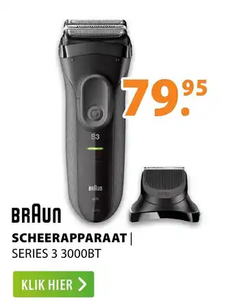 Expert BRAUN Scheerapparaat  I  SERIES 3 3000BT aanbieding