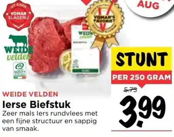 Vomar Voordeelmarkt Ierse Biefstuk 250g aanbieding