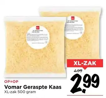 Vomar Voordeelmarkt Vomar Geraspte Kaas 500g aanbieding