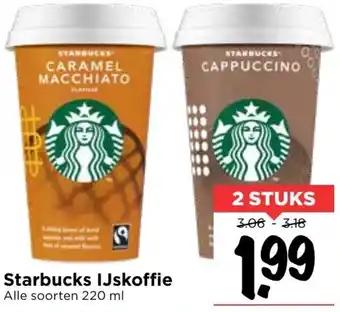 Vomar Voordeelmarkt Starbucks IJskoffie 220ml aanbieding