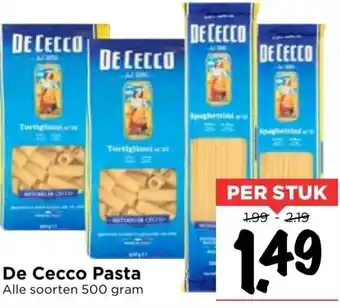 Vomar Voordeelmarkt De Cecco Pasta 500g aanbieding