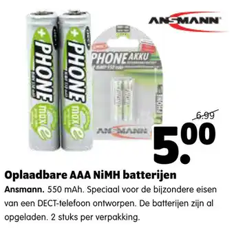 Plentyparts Oplaadbare AAA NiMH batterijen aanbieding