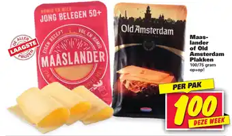 Nettorama Maas- lander of Old Amsterdam Plakken 100/75g aanbieding