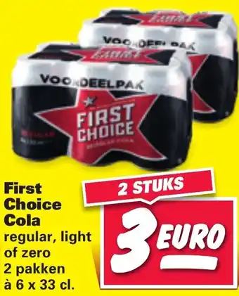 Nettorama First Choice Cola 33cl aanbieding