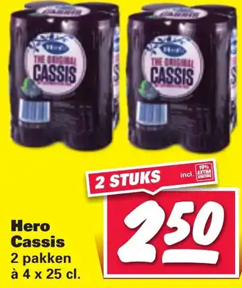 Nettorama Hero Cassis 25cl aanbieding