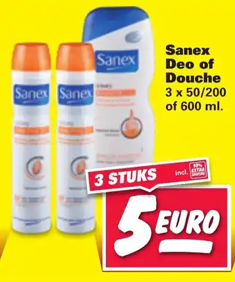 Nettorama Sanex Deo of Douche 600ml aanbieding