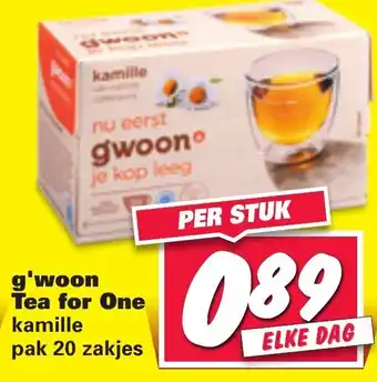 Nettorama G'woon Tea for One 20 zakjes aanbieding