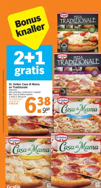 Albert Heijn Dr. Oetker Casa di Mama en Tradizionale aanbieding