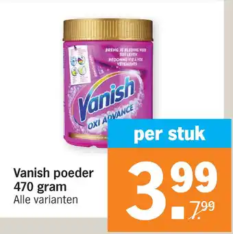 Albert Heijn Vanish poeder 470 gram aanbieding