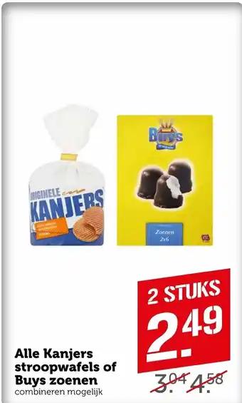 Coop Alle kanjers stroopwafels of buys zoenen aanbieding