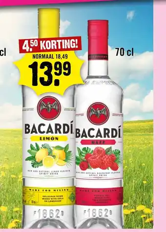 Dirck 3 Bacardi Lemon 70 cl aanbieding