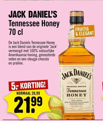 Dirck 3 Jack Daniel's Tennessee Honey 70 cl aanbieding