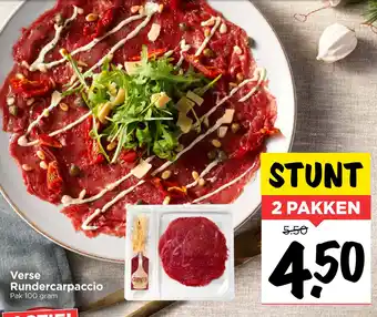 Vomar Voordeelmarkt Verse Rundercarpaccio 100g aanbieding