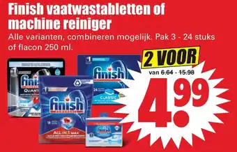 Dirk Finish vaatwastabletten of machine reiniger aanbieding