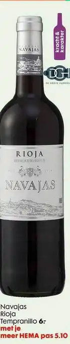 HEMA Navajas Rioja Tempranillo aanbieding