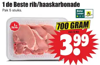 Dirk 1 de Beste rib/haaskarbonade aanbieding