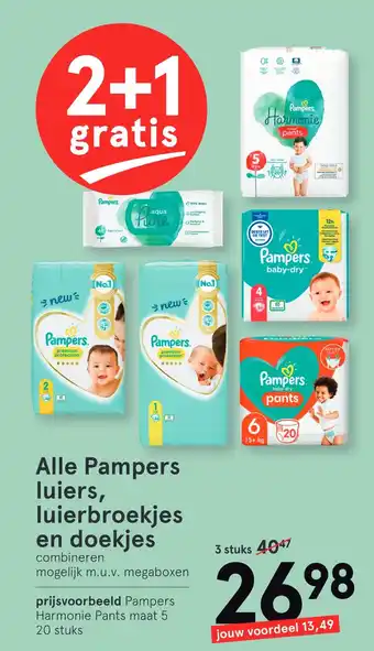 Etos Alle Pampers luiers, luierbroekjes en doekjes aanbieding