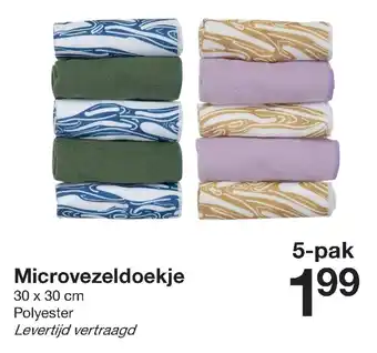 Zeeman Microvezeldoekje 30*30 cm 5-pak aanbieding