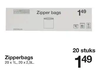 Zeeman Zipperbags 20st aanbieding