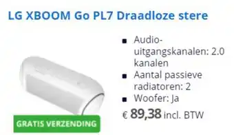 Max ICT LG XBOOM Go PL7 draadloze aanbieding