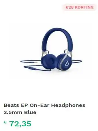 Leapp Beats EP On-Ear Headphones 3.5mm Blue aanbieding